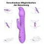 Thrusting Rabbit Vibrator with 3 Powerful Thrusting Actions 7 Vibration Modes for G Spot Clitoris Stimulation, PALOQUETH Waterproof Dildo Bunny Vibrator Personal Sex Toy for Women, Rechargeable Purple
