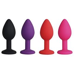 YTYC Soft Silicone Anal Toys Butt Plug Sex Products for Women and Men Soft Share Pleasure Trainer (Pink)