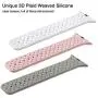 Laffav Woven Silicone Bands Compatible with Apple Watch 44mm 42mm 40mm 38mm, Sport Replacement Wristband with Stainless Steel Buckle for iWatch Series 4/3/2/1, Women Men Kid, S/M M/L