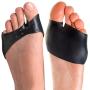 Metatarsal Pads Ball of Foot Cushions - Soft Gel Forefoot Sleeves Mortons Neuroma Callus Metatarsalgia Feet Pain Relief Bunion Forefoot Cushioning Relief Women Men - 2 Pairs - Black