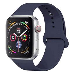 YANCH Compatible with for Apple Watch Band 38mm 42mm 40mm 44mm, Soft Silicone Sport Band Replacement Wrist Strap Compatible with for iWatch Series 4/3/2/1, Nike+,Sport,Edition