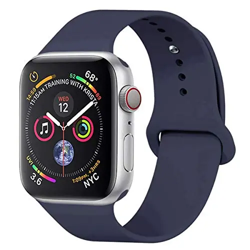 YANCH Compatible with for Apple Watch Band 38mm 42mm 40mm 44mm, Soft Silicone Sport Band Replacement Wrist Strap Compatible with for iWatch Series 4/3/2/1, Nike+,Sport,Edition