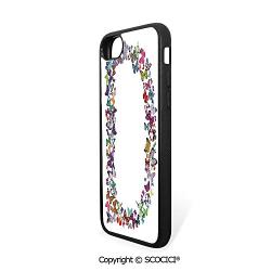 SCOCICI Non-Slip Drop Protection Smart Cell Phone Case Magical Creatures Flying Monarch Butterflies Fragility Grace Artistic Collection Decorative Compatible with iPhone 7