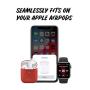 PodSkinz AirPods 2 & 1 Case [Front LED Visible] Protective Silicone Cover and Skin Compatible with Apple AirPods (Lava Red)
