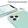 SURPHY Silicone Case Compatible with iPhone 11 Pro Case 5.8 inch, Liquid Silicone Full Body Thickening Design Phone Case (with Microfiber Lining) for iPhone 11 Pro 5.8 2019, Mint Green