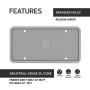 Rightcar Solutions Flawless Silicone License Plate Frame - Rust-Proof. Rattle-Proof. Weather-Proof. - Grey