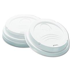 Dixie 8 oz. Dome Hot Coffee Cup Lids by GP PRO (Georgia-Pacific), White, D9538, 1,000 Count (100 Lids Per Sleeve, 10 Sleeves Per Case)