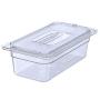 Carlisle 3066107 StorPlus Third Size Food Pan, Polycarbonate, 4" Deep, Clear