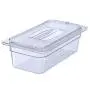 Carlisle 3066107 StorPlus Third Size Food Pan, Polycarbonate, 4" Deep, Clear
