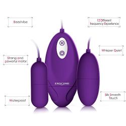 Waterproof 12Frequency Silicone Double Jade Egg for Women and Couple