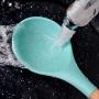 Silicone Cooking Utensils, 9pcs Nonstick Kitchenware with Wooden Handle for Home Restaurant Hotel Mint Green