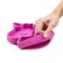 Bumkins Silicone Grip Dish, Suction Plate, Divided Plate, Baby Toddler Plate, BPA Free, Microwave Dishwasher Safe ? Unicorn