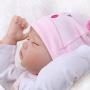 Pinky 22inch 55cm Lifelike Reborn Baby Girl Doll Soft Silicone Sleeping Baby Realistic Looking Newborn Doll Toddler Kid Birthday and Xmas Gift