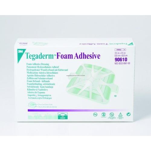 3M Tegaderm Foam Adhesive Dressing - Tegaderm Foam Adhesive Dressing 90610 - Box of 10 - MMM90610_BX