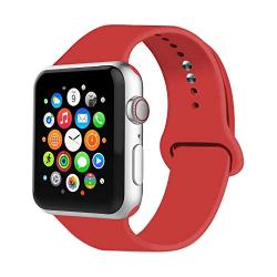 IYOU Sport Band Compatible with Watch Band 38MM 42MM 40MM 44MM, Soft Silicone Replacement Sport Strap Compatible with 2019 Watch Series 5 2018 Watch Series 4/3/2/1