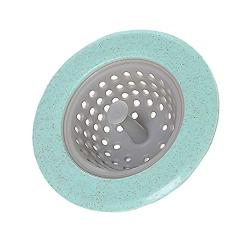 Kitchen Suckers Silicone Bathroom Anti-Blocking Tools Kitchen Sink Drain Round Floor Drain Cover Plug Water Filter green