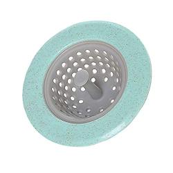 Kitchen Suckers Silicone Bathroom Anti-Blocking Tools Kitchen Sink Drain Round Floor Drain Cover Plug Water Filter green