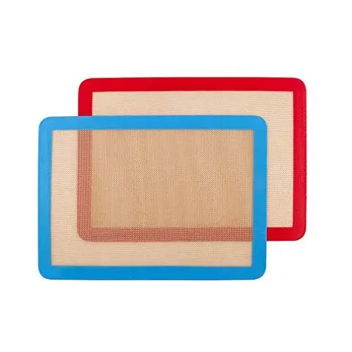 2 Pcs Silicone Baking Mat - Cooking Rolling Kitchenware Non-Stick Sheet Liners Dough Cake Pasta Cookies Pastry Tools