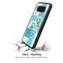 Samsung Galaxy S8 Case, Blue Flower Shock-Absorption TPU Rubber Bumper Samsung Galaxy S8 Case, Ultra Thin Slim Protective Cover for Samsung Galaxy S8-Black