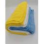 AmazonBasics Blue and Yellow Microfiber Cleaning Cloth, 24-Pack