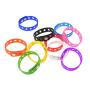 GOGO 10 PCS Kids Rubber Bracelet, Adjustable Wristband Fit Shoe Jibbitz Crocs Charms