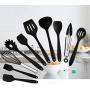 Silicone Kitchenware Set of 10 Non-stick Silicone Kitchenware Home Cooking Kitchen Set, red