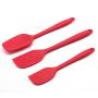 Silicone Spatula,Lanker Kitchenware 3Pcs Kitchen Utensils Set Cake Cream Butter Spatulas Tools-KT28 Red