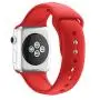 HUANLONG Watch Band 38mm 40mm 42mm 44mm, Soft Silicone Sport Style Iwatch Wristband Compatible for iWatch Strap Series 1/2/3/4(Red 38mm S/M)