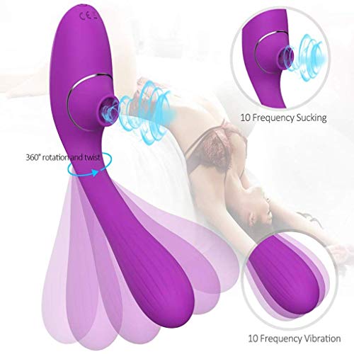OWJKYT Female Toys Purple Portable Sùcking and Thrusting Clitorial Toys Skin Friendly Silicone Víbratór Gpót Life Waterproof Design