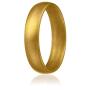 ROQ Silicone Wedding Ring for Women, Thin, Affordable 6mm Metallic Silicone Rubber Wedding Bands, Comfort Fit, Singles & 4 Packs - Rose Gold, Silver, Gold, Platinum, Copper, Bronze, Gunmetal