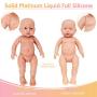 Vollence 16 inch Reborn Baby Doll That Look Real,Not Vinyl Material Dolls,Full Weighted Body Silicone Baby Dolls,Handmade Lifelike Realistic Baby Doll,Newborn Real Baby Dolls - Girl