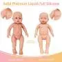Vollence 16 inch Reborn Baby Doll That Look Real,Not Vinyl Material Dolls,Full Weighted Body Silicone Baby Dolls,Handmade Lifelike Realistic Baby Doll,Newborn Real Baby Dolls - Girl