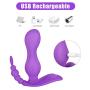 Wearable G Spot Vibrator with 10 Powerful Vibrations for Triple Stimulation, PALOQUETH Wireless Remote Control Personal Vibrator Waterproof Clitoral Stimulator Dual Motor Silicone Massager for Women