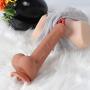 8.5 Inch Realistic Soft D?`ld?s with Strong Suction Cup-Relaxation Massager Wand Toys-100% Silicone Material