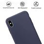 iPhone X Silicone Case, XSHNUO Liquid Silicone Gel Rubber Ultra Thin Case with Soft Microfiber Cloth Lining Cushion for Apple iPhone X (2017) 5.8 inch (Midnight Blue)