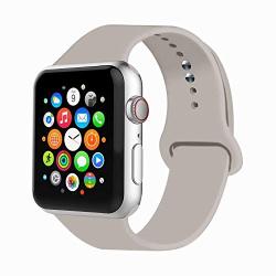 IYOU Sport Band Compatible with Watch Band 38MM 42MM 40MM 44MM, Soft Silicone Replacement Sport Strap Compatible with 2019 Watch Series 5 2018 Watch Series 4/3/2/1