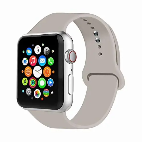 IYOU Sport Band Compatible with Watch Band 38MM 42MM 40MM 44MM, Soft Silicone Replacement Sport Strap Compatible with 2019 Watch Series 5 2018 Watch Series 4/3/2/1