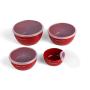 KitchenAid Prep Bowls with Lids, Set of 4, Red