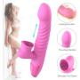 CRYPY Wireless Multi Speed Thrusting & Clitorial Sucking Toy for Women Vibrartor Wand Msaturbers Toys for Woman Adullt Toys - Whisper Quiet - Soft Silicone Personal (Pink)