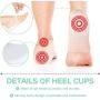 2 Pairs Breathable Heel Cups Heel Sleeves Plantar Fasciitis Inserts Silicone Heel Pads Cushion Protectors for Men Women Heel Pain Blister Heal Dry Cracked Heels Achilles Tendinitis Heel Protect