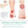 2 Pairs Breathable Heel Cups Heel Sleeves Plantar Fasciitis Inserts Silicone Heel Pads Cushion Protectors for Men Women Heel Pain Blister Heal Dry Cracked Heels Achilles Tendinitis Heel Protect