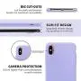 xperg iPhone X Case, iPhone Xs Silicone Case, Slim Liquid Silicone Gel Rubber Shockproof Case Soft Microfiber Cloth Lining Cushion Compatible with Apple iPhone X/XS 5.8" (Clove Purple)