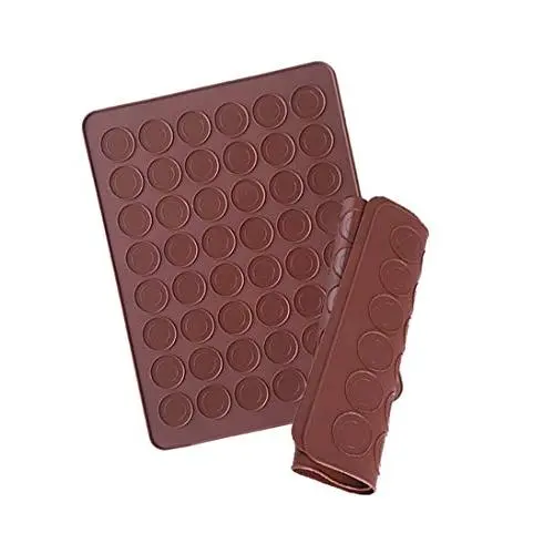 Heat-Resistant Silicone Oven Mat - 48 Holes Baking Macaron Kitchenware Non-Stick Tool Utensils for Pastry Cake Making