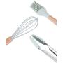 Gwjs Silicone Wooden Handle Kitchen Utensils, Nonstick Spatula Silicone Kitchenware Silicone Spatula Suit Kitchen Gadget Kitchen Tool-nine-piece Set 32cm(12.6inch)