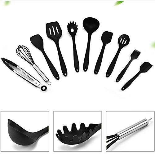 Silicone Kitchenware -10-Piece Non-stick Cookware Silicone Kitchenware Set RT19-004 (10, Red)