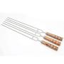 Stainless Steel Barbecue Fork with Wooden Handle (6 Packs)