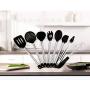 High Temperature Silicone Kitchenware 8 PCS Stainless Steel Handle Silicone Spatula Fishing Fence Food Clip Egg Beater Scraper