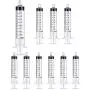 10 Pack of 10ml 10cc Plastic Oral Medication Syringes with Transparent Tip Cap W/o Needle for Scientific Labs, Measuring, Watering,refilling