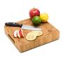 Small End Grain Bamboo Cutting Board | Professional, Antibacterial Butcher Block | Non-Slip Rubber Feet by Top Notch Kitchenware