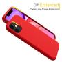Miracase Liquid Silicone Case Compatible with iPhone 11 6.1 inch(2019), Gel Rubber Full Body Protection Shockproof Cover Case Drop Protection Case（Red）